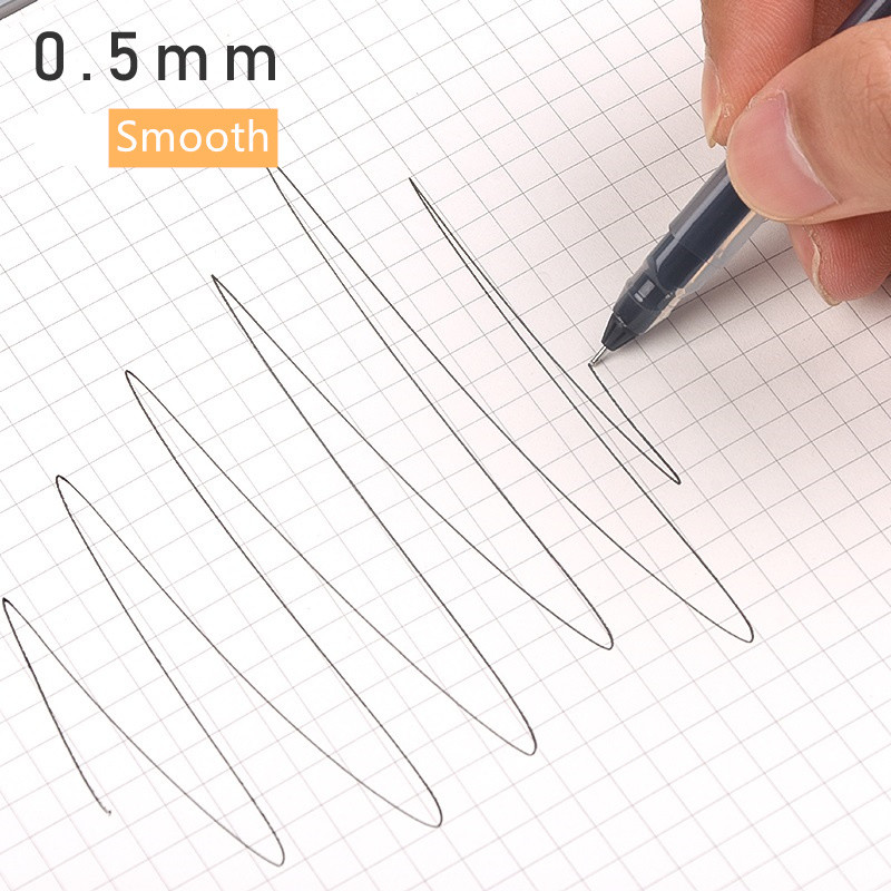 3 vnt Klasikinis gelinis rašiklis, rašomas parašas, 0,5 mm tušinukas, skirtas Schollo juodai mėlynai raudonos spalvos raštinės reikmenims biuro mokyklai FB873