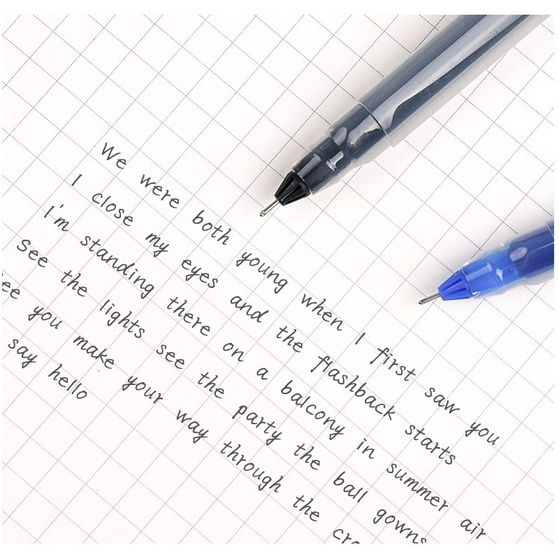 3 vnt Klasikinis gelinis rašiklis, rašomas parašas, 0,5 mm tušinukas, skirtas Schollo juodai mėlynai raudonos spalvos raštinės reikmenims biuro mokyklai FB873