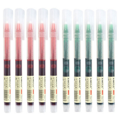 10 ΤΕΜ/Σετ 8 χρωμάτων Straight υγρό μελάνι Gel στυλό 0,5 mm Πολύχρωμο στυλό Quick Dry Roller School Γραφείο Γραφείο Στυλό Ιαπωνίας στυλ