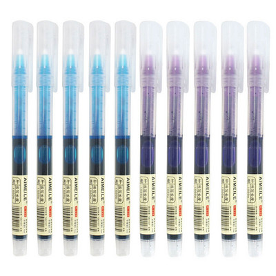 10 ΤΕΜ/Σετ 8 χρωμάτων Straight υγρό μελάνι Gel στυλό 0,5 mm Πολύχρωμο στυλό Quick Dry Roller School Γραφείο Γραφείο Στυλό Ιαπωνίας στυλ