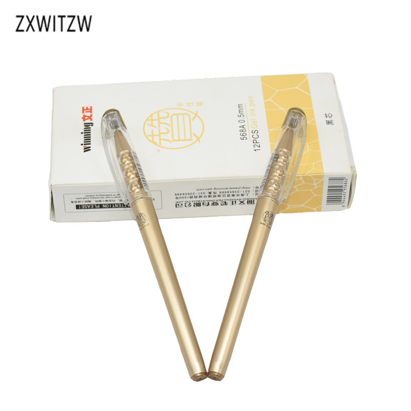 6 vnt / rinkinys aukštos kokybės juodo gelio rašiklio raštinės reikmenų 0,5 mm mokinio rašiklio mokyklinių reikmenų