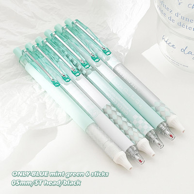 6PCS/SET Kawaii set gel olovki ST pero 0,5 mm crno punjenje, korejska šahovnica za pisanje, slatki školski pribor za učenike