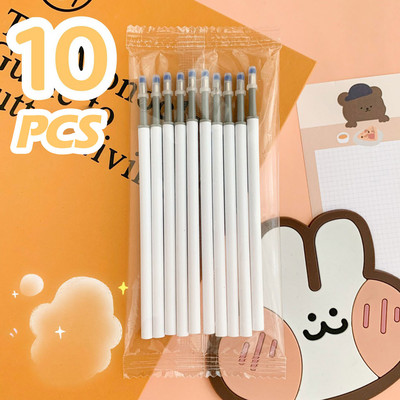 6PCS/SET Kawaii set gel olovki ST pero 0,5 mm crno punjenje, korejska šahovnica za pisanje, slatki školski pribor za učenike