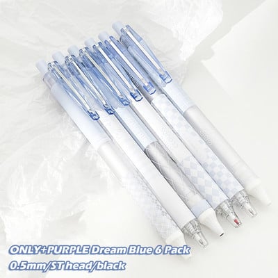 6PCS/SET Kawaii set gel olovki ST pero 0,5 mm crno punjenje, korejska šahovnica za pisanje, slatki školski pribor za učenike