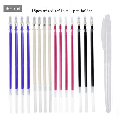 20/16 vnt karščiu ištrinami stebuklingi rašikliai, užpildomi aukštoje temperatūroje išnykstančio audinio „pasidaryk pats“ siuvimo reikmenys, rašikliai