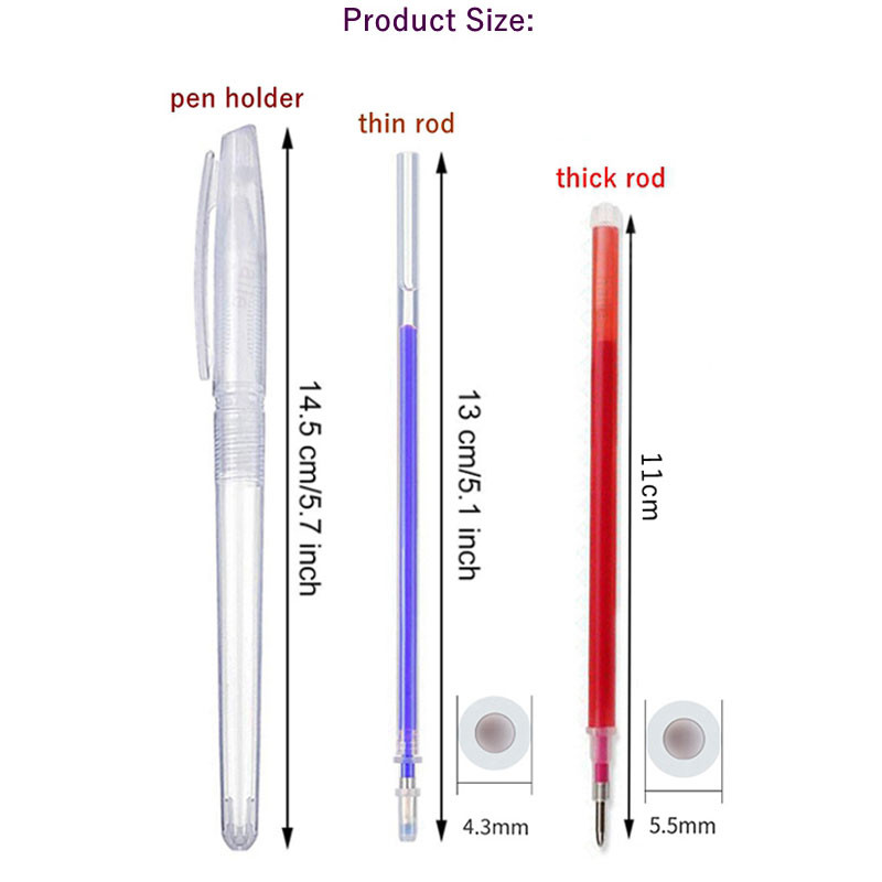 20/16 vnt karščiu ištrinami stebuklingi rašikliai, užpildomi aukštoje temperatūroje išnykstančio audinio „pasidaryk pats“ siuvimo reikmenys, rašikliai
