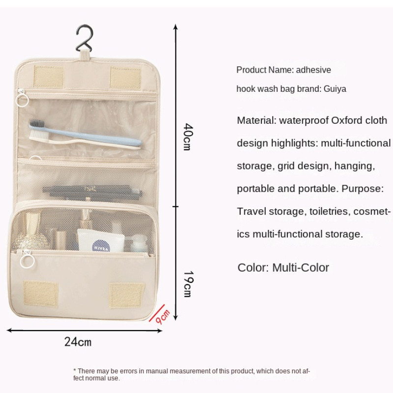Aukštos kokybės moteriški makiažo krepšiai Kelioniniai kosmetikos krepšiai tualeto reikmenys Organizatorius vandeniui atsparus laikymas Neceser pakabinamas vonios skalbimo krepšys