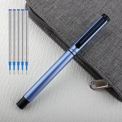 Înaltă calitate 8022 Blue Business Office Peniță Rollerball Penă Medie Materiale de papetărie pentru elevi de școală Pixuri cu bilă