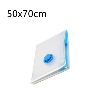 Skaidrus vakuuminis maišelis, erdvę taupantis drabužių tvarkytuvas, praktiškas laikymo priedas su užtrauktuku kelionei, spinta, palėpė, 50x70 cm