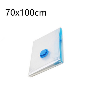 Skaidrus vakuuminis maišelis, erdvę taupantis drabužių tvarkytuvas, praktiškas laikymo priedas su užtrauktuku kelionei, spinta, palėpė, 50x70 cm