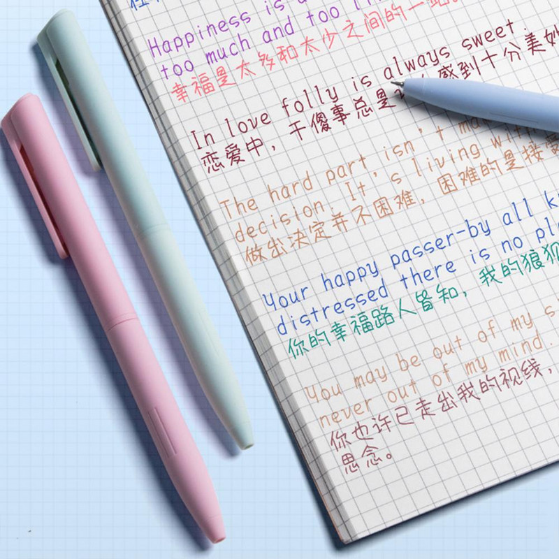 Pixuri cu cerneală cu gel de scriere, cu vârf fin, ușoare, culoare bomboană, stilou cu gel pentru scriere, pixuri cu gel fără ochi, uz casnic