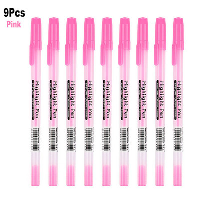 Set de 9 bucăți de culori, stilou cu cerneală gel de evidențiere, 0,8 mm, vârf de glonț, alb, argintiu, aur, pentru artă, desen, schiță, design, marker de scriere linie fină