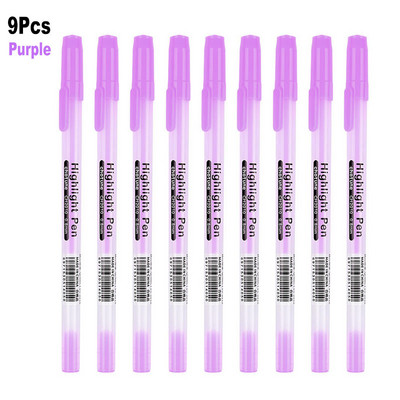 Set de 9 bucăți de culori, stilou cu cerneală gel de evidențiere, 0,8 mm, vârf de glonț, alb, argintiu, aur, pentru artă, desen, schiță, design, marker de scriere linie fină