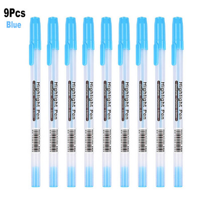 Set de 9 bucăți de culori, stilou cu cerneală gel de evidențiere, 0,8 mm, vârf de glonț, alb, argintiu, aur, pentru artă, desen, schiță, design, marker de scriere linie fină