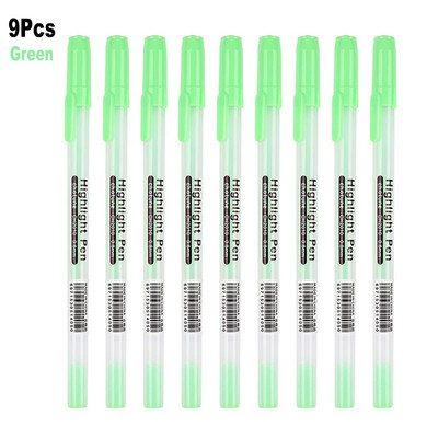 Set de 9 bucăți de culori, stilou cu cerneală gel de evidențiere, 0,8 mm, vârf de glonț, alb, argintiu, aur, pentru artă, desen, schiță, design, marker de scriere linie fină