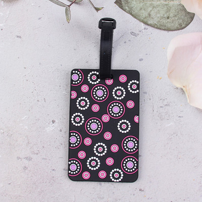 1db Utazási kiegészítők Kreatív geometriai mintázatú PVC beszállókártya poggyászcímke azonosító címek poggyásztartó hordozható címke