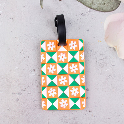 1db Utazási kiegészítők Kreatív geometriai mintázatú PVC beszállókártya poggyászcímke azonosító címek poggyásztartó hordozható címke