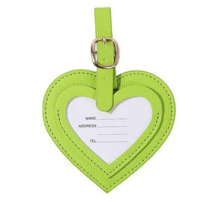 Širdelės formos PU odinė bagažo etiketė Lagamino identifikatorius Etiketė Bagažo įlaipinimo krepšio etiketė Pavadinimas ID Adresas Laikiklis Kelioninis aksesuaras