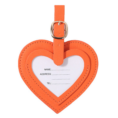 Širdelės formos PU odinė bagažo etiketė Lagamino identifikatorius Etiketė Bagažo įlaipinimo krepšio etiketė Pavadinimas ID Adresas Laikiklis Kelioninis aksesuaras