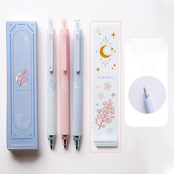 3 τεμ. Cherry Blossom 0,5 χιλιοστά στυλό τζελ Τύπου ουδέτερο στυλό Χαριτωμένο στυλό ιαπωνικής γραφικής ύλης Εργαλείο γραφής Σχολικά είδη γραφείου