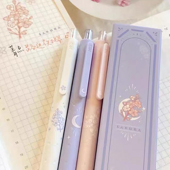 3 τεμ. Cherry Blossom 0,5 χιλιοστά στυλό τζελ Τύπου ουδέτερο στυλό Χαριτωμένο στυλό ιαπωνικής γραφικής ύλης Εργαλείο γραφής Σχολικά είδη γραφείου
