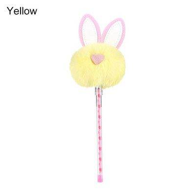 Λούτρινα Εργαλεία Γραφής Κουνελιού Μαθητή Creative Stationery Neutral στυλό Δώρο Gel στυλό