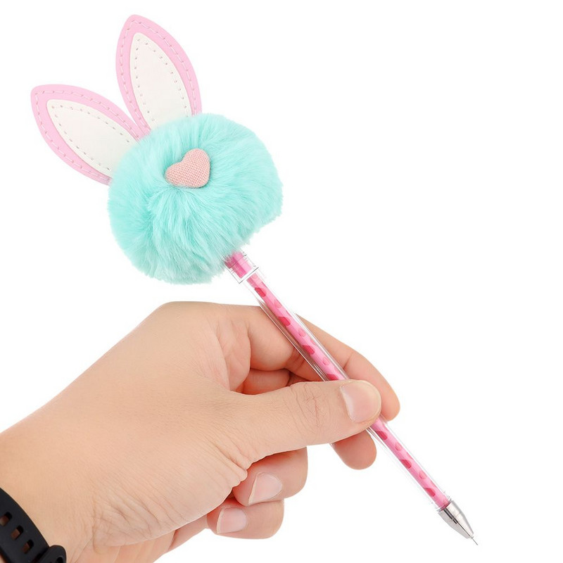 Λούτρινα Εργαλεία Γραφής Κουνελιού Μαθητή Creative Stationery Neutral στυλό Δώρο Gel στυλό