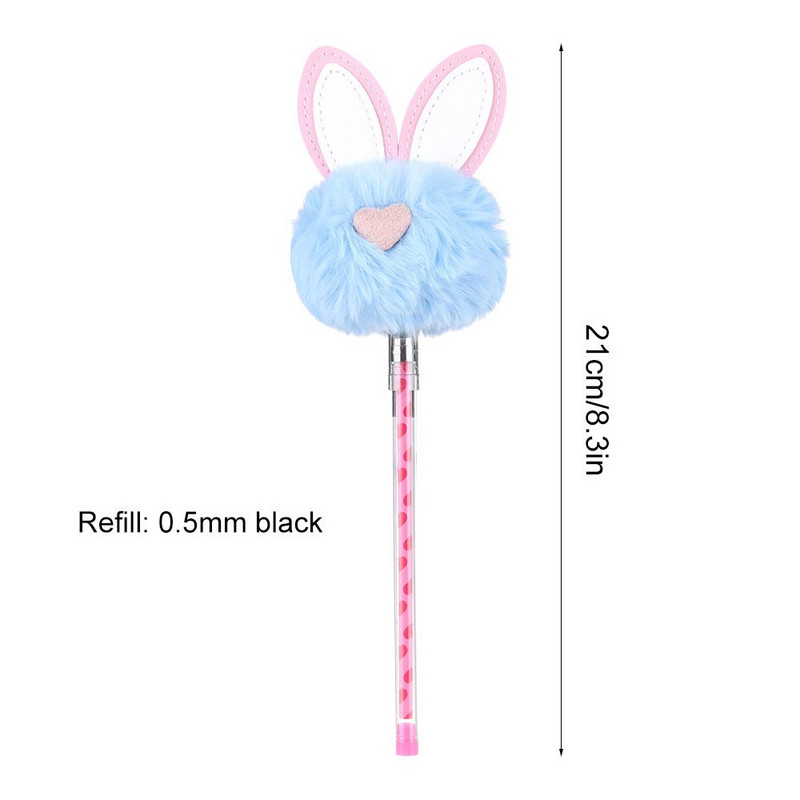 Λούτρινα Εργαλεία Γραφής Κουνελιού Μαθητή Creative Stationery Neutral στυλό Δώρο Gel στυλό