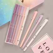 6vnt Mieli Morandi Spalvoti 0,5 mm Geliniai rašikliai Juodo rašalo adatų rašikliai Vaikams Dovanos Studentams Mokyklinės raštinės reikmenys Biuro reikmenys