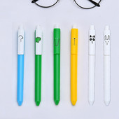 2 vnt. Mieli gyvūnėlių draugo rašiklių rinkinys Animacinių filmų krokodilas panda dinozauras triušis juodos spalvos gelio rašalo rašikliai Biuro reikmenys A6864