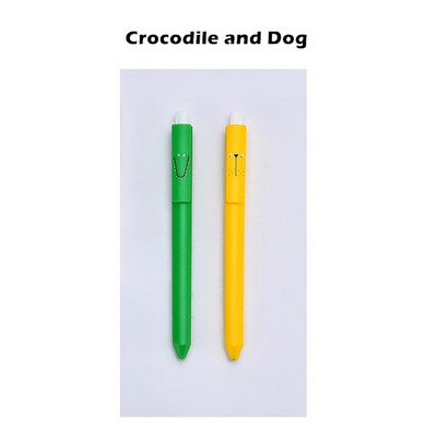 2 vnt. Mieli gyvūnėlių draugo rašiklių rinkinys Animacinių filmų krokodilas panda dinozauras triušis juodos spalvos gelio rašalo rašikliai Biuro reikmenys A6864
