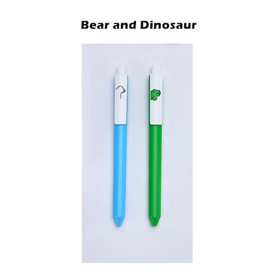 2 vnt. Mieli gyvūnėlių draugo rašiklių rinkinys Animacinių filmų krokodilas panda dinozauras triušis juodos spalvos gelio rašalo rašikliai Biuro reikmenys A6864