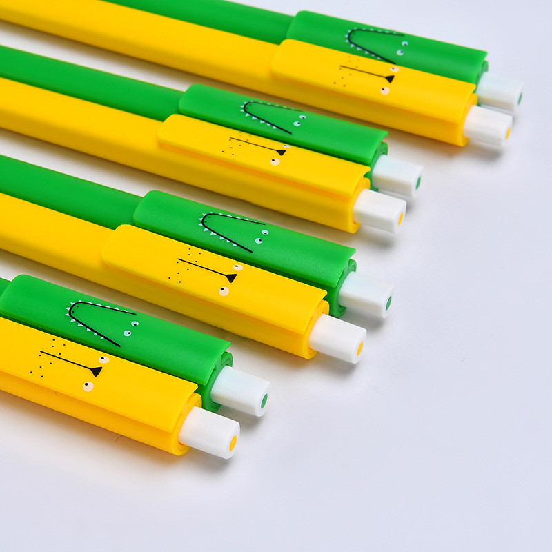 2 vnt. Mieli gyvūnėlių draugo rašiklių rinkinys Animacinių filmų krokodilas panda dinozauras triušis juodos spalvos gelio rašalo rašikliai Biuro reikmenys A6864