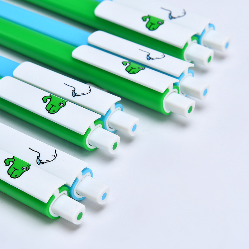 2 vnt. Mieli gyvūnėlių draugo rašiklių rinkinys Animacinių filmų krokodilas panda dinozauras triušis juodos spalvos gelio rašalo rašikliai Biuro reikmenys A6864