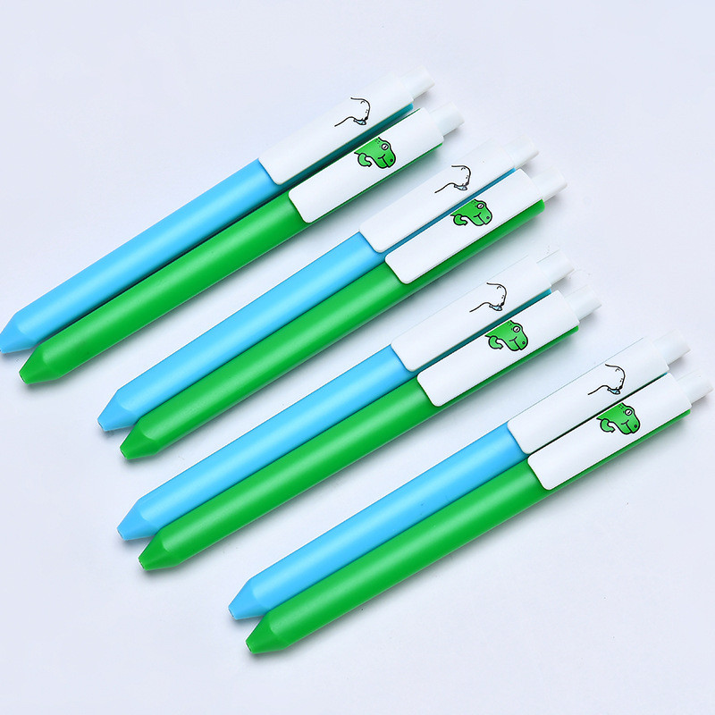 2 vnt. Mieli gyvūnėlių draugo rašiklių rinkinys Animacinių filmų krokodilas panda dinozauras triušis juodos spalvos gelio rašalo rašikliai Biuro reikmenys A6864