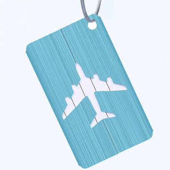 Алуминиеви етикети за багаж Етикет за куфар Форма на самолет Матирани квадратни качвания Асансьори Етикет за багаж Аксесоари за пътуване