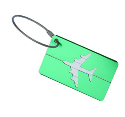 Aliuminio bagažo etiketės Lagamino etiketė Lėktuvo forma Šlifuota kvadratinė įlaipinimo liftai Bagažo etiketė Kelionių priedai