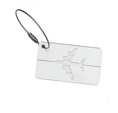 Aliuminio bagažo etiketės Lagamino etiketė Lėktuvo forma Šlifuota kvadratinė įlaipinimo liftai Bagažo etiketė Kelionių priedai