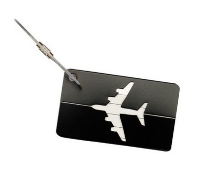Aliuminio bagažo etiketės Lagamino etiketė Lėktuvo forma Šlifuota kvadratinė įlaipinimo liftai Bagažo etiketė Kelionių priedai