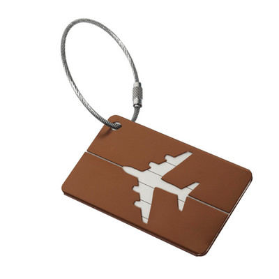 Aliuminio bagažo etiketės Lagamino etiketė Lėktuvo forma Šlifuota kvadratinė įlaipinimo liftai Bagažo etiketė Kelionių priedai