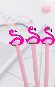 3 vnt / maišelis 0,38 mm juodas adatos vamzdelis Creative Exquisite Flamingo Swan Gel Gel Pen School Pen Pen Biuro reikmenys Dovanos