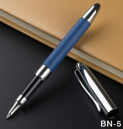 Υψηλής ποιότητας δερμάτινο μεταλλικό στυλό Rollerball Πολυτελή στυλό με μπίλια για γράψιμο Σχολικοί προμηθευτές γραφείου χαριτωμένα σταθερά