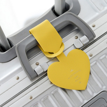 НОВО Аксесоари за пътуване Любовна форма Симпатичен етикет за багаж PVC куфар Поставка за ID адрес Етикети за качване на багаж Преносим етикет