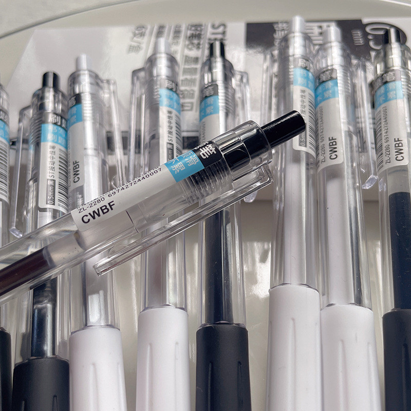 6db/doboz Egyszerű dizájn Diákírási teszt Tartós toll 0,5mm Házi feladat Gyakorlatok Nyomtatás Stílus Jó minőségű Toll Iskola Fekete Olcsó