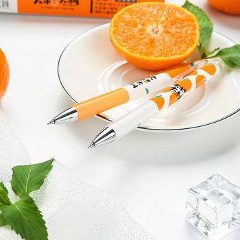 Cute Orange Gel Pen 0,5mm Μαύρο Μπλε και Κόκκινο Μελάνι Υψηλής Ποιότητας Τύπου Πέννα Gel Γράψιμο Σχολικό Είδη Γραφείου Χαρτικά 4τμχ/παρτίδα