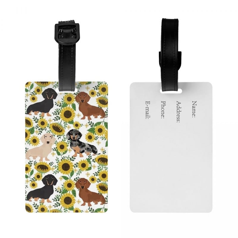 Badger Sausage Dog Ετικέτα αποσκευών για βαλίτσες Fashion Dachshund Puppy Baggage Ετικέτες Απόρρητο Κάλυμμα Όνομα Ταυτότητα