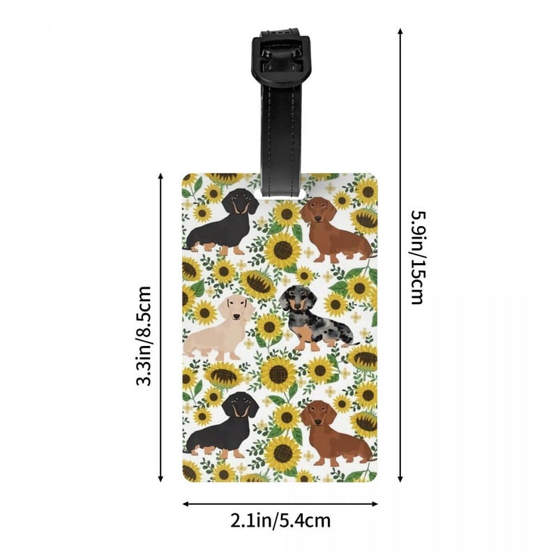 Badger Sausage Dog Ετικέτα αποσκευών για βαλίτσες Fashion Dachshund Puppy Baggage Ετικέτες Απόρρητο Κάλυμμα Όνομα Ταυτότητα
