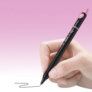 5 бр. Черно-розови гел химикалки Sweet Love Button 0,5 мм топка с черно цветно мастило за писане в офис училище F7472