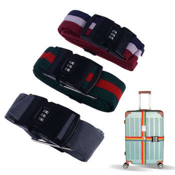 3-цифрена парола за заключване Найлонова каишка за багаж Опаковка с напречен колан Регулируема катарама за куфар за пътуване Колани за багаж