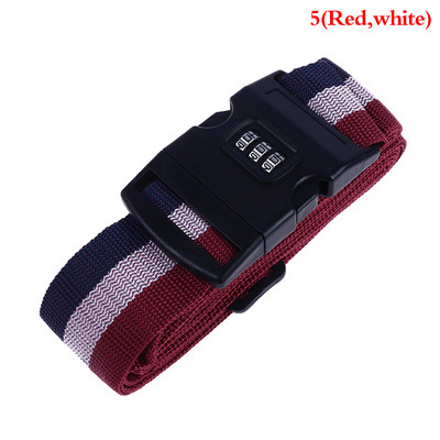 3 skaitmenų slaptažodžio užraktas nailoninis bagažo dirželis kryžminio diržo pakavimas Reguliuojamas kelioninis lagaminas Sagtis dirželis bagažo diržai